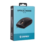 EVEREST SM-601 USB SİYAH OPTİK KABLOLU MOUSE thumbnail 3