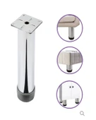 Mobilya Kanepe Baza Koltuk Çekyat Yükseltme Ayağı Tablalı Krom Metal 15 Cm 4 Adet thumbnail 2