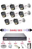FURY 8 li Sesli Gece Renkli Görüş Güvenlik Kamerası Su Geçirmez Güvenlik Kamerası Seti 5590s 1TB thumbnail 1