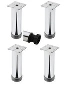 Mobilya Kanepe Baza Koltuk Çekyat Yükseltme Ayağı Tablalı Krom Metal 15 Cm 4 Adet thumbnail 1