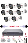 FURY 8 li Sesli Gece Renkli Görüş Güvenlik Kamerası Su Geçirmez Güvenlik Kamerası Seti 5590s 1TB thumbnail 2