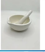 Porselen Havan Takımı 160 mm . XL Boy Eczane ve Laboratuvar Tipi Karıştırma ve Ezme Seti - 1