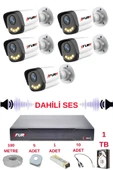 FURY 5 li Sesli Gece Renkli Görüş Güvenlik Kamerası Su Geçirmez Güvenlik Kamerası Seti 5590s 1TB thumbnail 1
