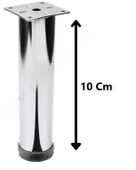 Mobilya Kanepe Baza Koltuk Çekyat Yükseltme Ayağı Tablalı Krom Metal 10 Cm 4 Adet thumbnail 5