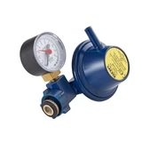GOK 30mBar 90 Derece Dik Çıkışlı. Manometreli LPG/Gaz Dedantör/Regülatör - 2