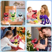 ç Sevimli Gülümseyen Yaratıklar Peluş, Oyun Hayranları Için Eğlenceli ve Ideal Hediye (Mor Ayakta) - 3