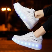 Sıtong 4 Tekerlekli USB Şarjlı LED Işıklı Paten Ayakkabı - 4