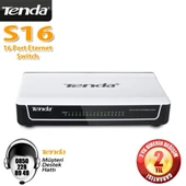 Tenda S16 16 Port 10-100 Mbps Switch Plastik Kasa - 1