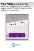 Bt 2301 Torled Kablosuz Masaüstü Hoparlörü Şarj Standı Çalar Saat Radyo Alarm G Şekil Müzik Makinesi - 4