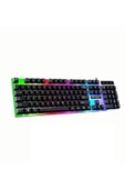 Işıklı Q Klavye - Mouse - Rgb Aydınlatmalı Türkçe Klavye- Oyuncu Klavyesi - 5