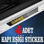 İndispensableyl İsminize özel Oto Kapı eşikleri Sticker Karbon 4 Adet - 2