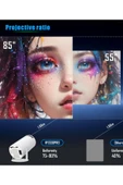 Projeksiyon Cihazı Taşınabilir Sinema Projeksiyon 720p Ev Sineması Bluetooth Android 11 Akıllı Proje - 4
