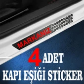 İndispensableyl Markanıza özel Oto Kapı eşikleri Sticker Karbon 4 Adet - 3