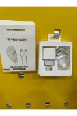 Techson Type-c Şarjı Iphone Uyumlu 15 16 Serisi Hızlı Şarz Aleti(ADAPTÖR TYPE-C KABLO) - 3