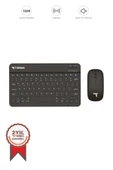 Siyah Tmk-04 Bluetooht Kablosuz Klavye Mouse Seti - 1