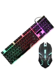Işıklı Q Klavye - Mouse - Rgb Aydınlatmalı Türkçe Klavye- Oyuncu Klavyesi - 1