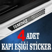 İndispensableyl İsminize özel Oto Kapı eşikleri Sticker Karbon 4 Adet - 1