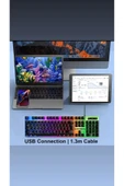 Işıklı Q Klavye - Mouse - Rgb Aydınlatmalı Türkçe Klavye- Oyuncu Klavyesi - 2