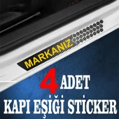 İndispensableyl Markanıza özel Oto Kapı eşikleri Sticker Karbon 4 Adet - 2