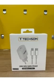Techson Type-c Şarjı Iphone Uyumlu 15 16 Serisi Hızlı Şarz Aleti(ADAPTÖR TYPE-C KABLO) - 1