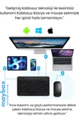 Mini Kablosuz Wireless Klavye Mouse Seti 2.4 Ghz Beyaz - 6