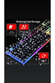 Işıklı Q Klavye - Mouse - Rgb Aydınlatmalı Türkçe Klavye- Oyuncu Klavyesi - 6