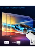Projeksiyon Cihazı Taşınabilir Sinema Projeksiyon 720p Ev Sineması Bluetooth Android 11 Akıllı Proje - 3