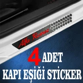 İndispensableyl Alfa Romeo uyumlu özel Oto Kapı eşikleri Sticker Karbon 4 Adet - 3