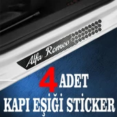 İndispensableyl Alfa Romeo uyumlu özel Oto Kapı eşikleri Sticker Karbon 4 Adet - 1