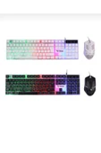 Tmk 03 Beyaz Kablolu Oyuncu Gamıng Klavye- Mause Set - 3