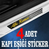 İndispensableyl Alfa Romeo uyumlu özel Oto Kapı eşikleri Sticker Karbon 4 Adet - 2