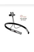 100 Saat Sporcu Bluetooth Kulaklık Lcd Şarj Göstergeli Boyun Bantlı Kulaklık thumbnail 2