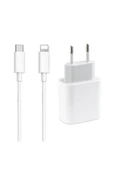 Uyumlu IPhone 20 W Hızlı Şarj Aleti Seti Adaptör + Usb-c Kablo - 1