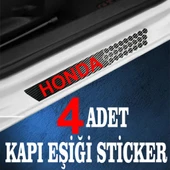 İndispensableyl Honda özel Oto Kapı eşikleri Sticker Karbon 4 Adet - 3