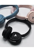 Kablosuz Hafıza Kartlı Bluetooth Kulaküstü Kulaklık Mavi Renk - 2