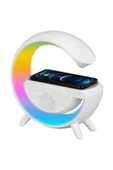Kablosuz Şarj İstasyonu Bluetooth Hoparlörlü Ve Radyolu RGB Led Işıklı Masa Ve Gece Lambası  BT-2301 - 8