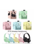 P33 Macaron Set Bluetooth 5.0 Kulak Üstü Kulaklık Uyumlu - 2