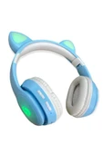 A+ Kalite Vilya Kedi Kulağı Detaylı Led Işıklı Bluetooth Çocuk Kulaklığı 2022 Boombox Ct-888 - 1