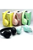 Pembe Macaron Set Bluetooth Kablosuz Stereo Kulaklık thumbnail 7