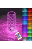 3D Elmas Kristal Şarjlı Dokunmatik Kumandalı Led Masa Lambası - 1