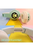 Çocuk Için Bluetooth Kulaklık Led Işıklı Hafıza Kart Girişli Kedi Kulaklık Pembe - 7