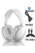 P9 Air Pro Max Kablosuz 5.0 Mikrofonlu Aux Kablolu Bluetooth Kulaklık Android Ve Ios Uyumlu 5.0 thumbnail 1
