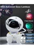 Gökyüzü Projeksiyon Gece Lambası Çocuk Odası Kumandalı Astronot Projektör Uzay Gece Aydınlatması - 2