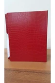 200lük 13x18cm Fotoğraf Albümü Kırmızı - Deri Kaplı Foto Pencereli - Aile Resimleri Için Album thumbnail 2