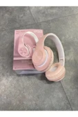 Pembe Macaron Set Bluetooth Kablosuz Stereo Kulaklık thumbnail 3