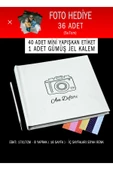 Fotoğraflı Anı Albümü Kare Anı Hatıra defteri 36 Adet 5x7 Fotoğraflı Hikaye Hatıra Albümü - 1