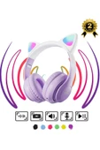 Çocuk Bluetooth Kulaklık Kedi Kulaklık Pro 5.0 Akıllı Rgb Led Detaylı Bluetooth Kablosuz thumbnail 1
