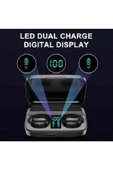 Bluetooth Spor Kulaklık, Led Göstergeli, 1800 Mah Powerbank, Su Geçirmez Tws A10s - Siyah thumbnail 3