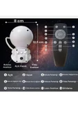 Gökyüzü Projeksiyon Gece Lambası Çocuk Odası Kumandalı Astronot Projektör Uzay Gece Aydınlatması - 4