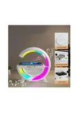 Kablosuz Şarj İstasyonu Bluetooth Hoparlörlü Ve Radyolu RGB Led Işıklı Masa Ve Gece Lambası  BT-2301 - 6